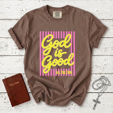 Comfort Colors God Is Good All The Time Christian Faith T-Shirt