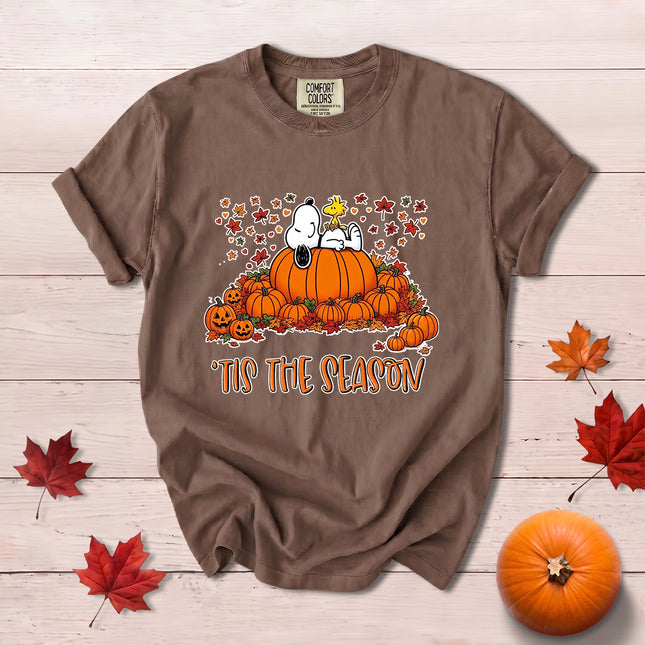 Comfort Colors Fall Autumn Tis The Season Pumpkin Patch Halloween T-Shirt