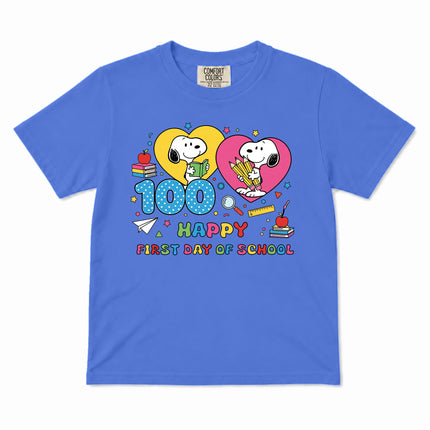 Comfort Colors 100 Days of School Happy Classroom Kid T-Shirt