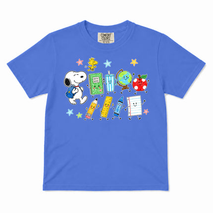 Comfort Colors Back To School School Supplies Globe Notebook Kid T-Shirt