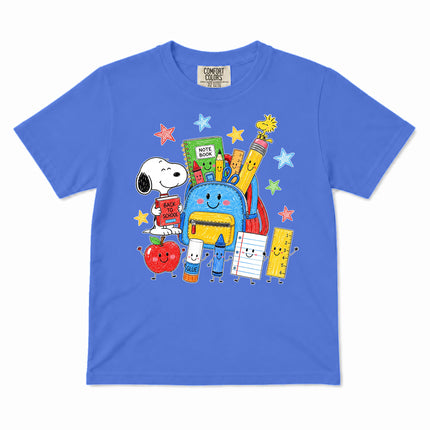 Comfort Colors Back To School Backpack School Supplies Kid T-Shirt