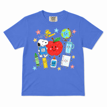 Comfort Colors Back To School Happy Apple School Supplies Kid T-Shirt