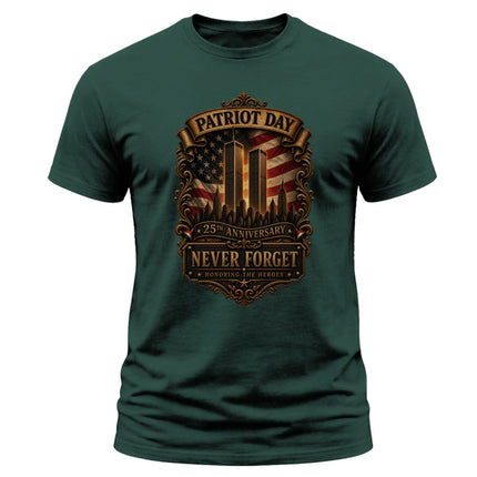Patriot Day 9/11 25th Anniversary Never Forget Honoring The Heroes T-Shirt