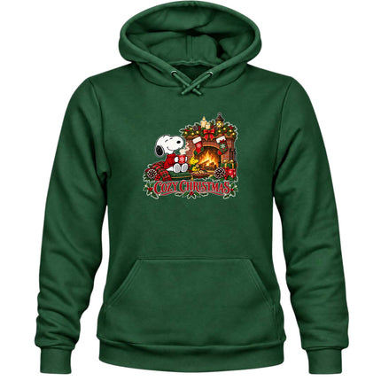Cozy Christmas Fireplace Hot Cocoa Holiday Hoodie