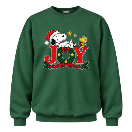 Christmas Joy Wreath Cozy Holiday Sweatshirt