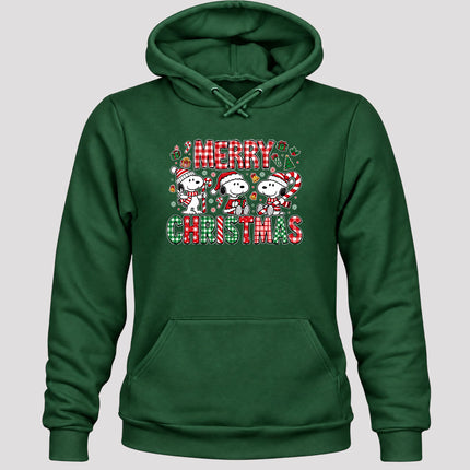 Merry Christmas Plaid Candy Cane Holiday Hoodie