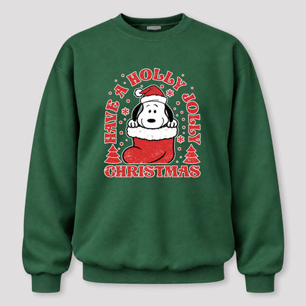 Have A Holly Jolly Christmas Retro Stocking Sweatshirt