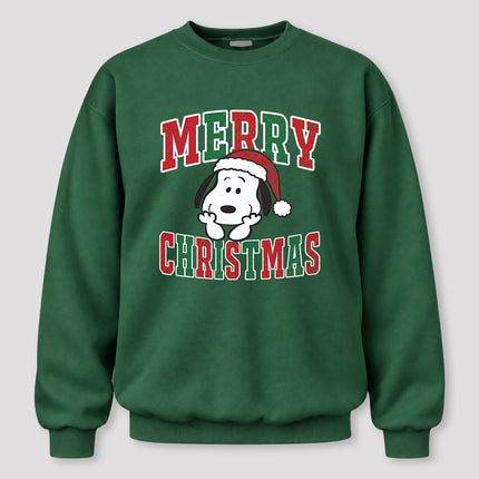 Merry Christmas Vintage Distressed Santa Hat Sweatshirt