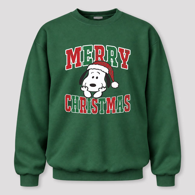 Merry Christmas Vintage Distressed Santa Hat Sweatshirt