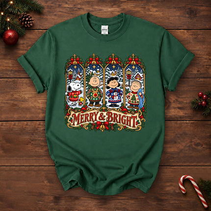 Merry and Bright Christmas Winter Village T-Shirt