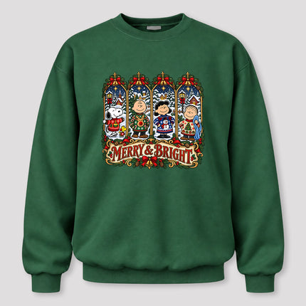Merry and Bright Christmas Winter Village Sweatshirt