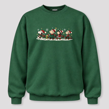 Christmas Winter Walk Snowflakes Plaid Scarves Sweatshirt