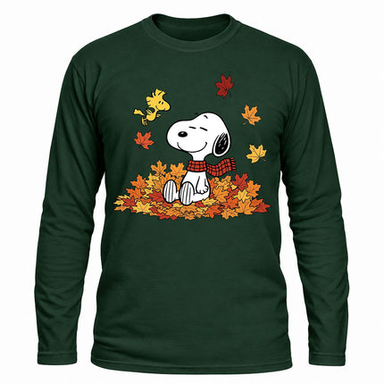 Fall Leaves Cozy Autumn Graphic Long Sleeve T-Shirt