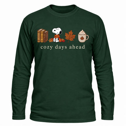 Cozy Days Ahead Fall Coffee Autumn Long Sleeve T-Shirt