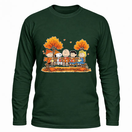 Cozy Fall Pumpkin Autumn Leaves Long Sleeve T-Shirt