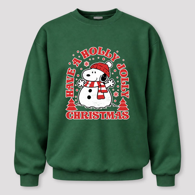 Holly Jolly Christmas Snowflake Winter Scarf Sweatshirt