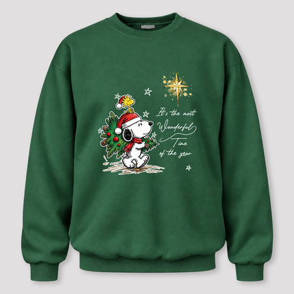 Most Wonderful Time Christmas Tree Star Sweatshirt