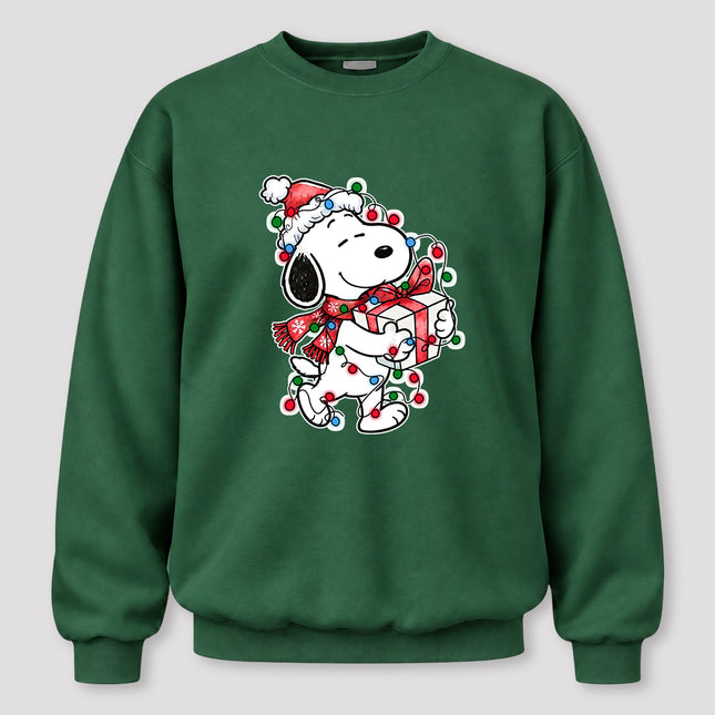 Christmas Lights Wrapped Gift Festive Holiday Sweatshirt