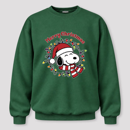 Merry Christmas Santa Hat Colorful Lights Sweatshirt
