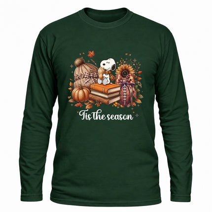 Tis the Season Cozy Fall Pumpkin Book Lover Long Sleeve T-Shirt