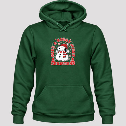 Holly Jolly Christmas Snowflake Winter Scarf Hoodie
