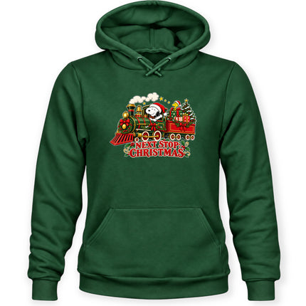 Next Stop Christmas Train Vintage Holiday Express Hoodie