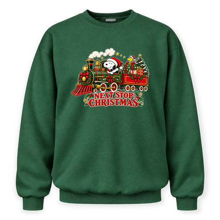 Next Stop Christmas Train Vintage Holiday Gifts Sweatshirt