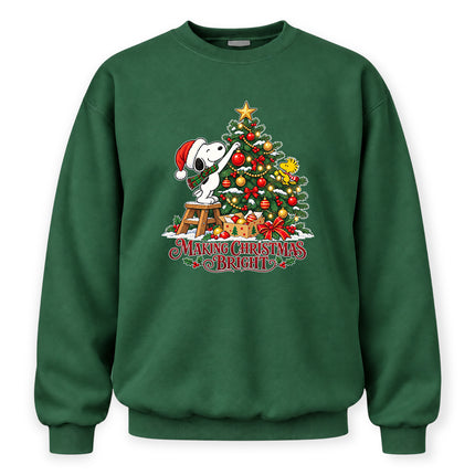 Making Christmas Bright Festive Tree Decorating Sweatshirt