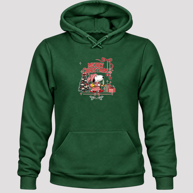 Merry Christmas Cozy Candlelight Tree Gift Graphic Hoodie