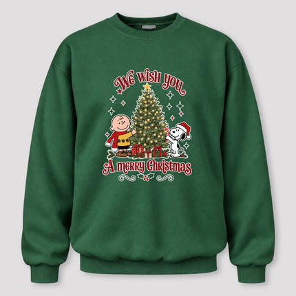 We Wish You a Merry Christmas Tree Lights Crewneck Sweatshirt