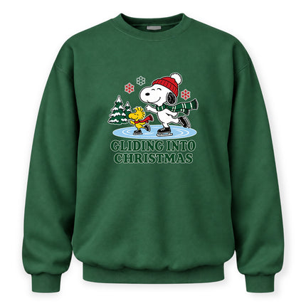Gliding Into Christmas Ice Skating Winter Holiday Sweatshirt