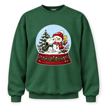 Christmas Snow Globe Snowman Cozy Winter Sweatshirt