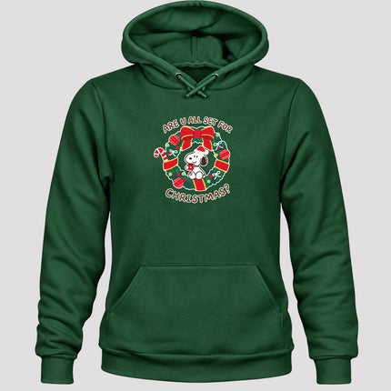 Christmas Wreath Are U All Set for Christmas Hoodie