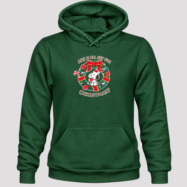 Christmas Wreath Are U All Set for Christmas Hoodie