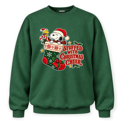 Stuffed With Christmas Cheer Holiday Stocking Sweatshirt