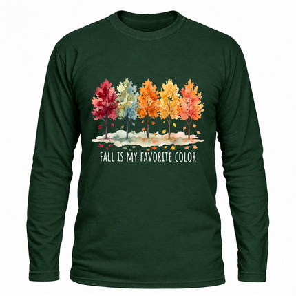 Fall Shirt Fall Is My Favorite Color Autumn Trees Long Sleeve T-Shirt
