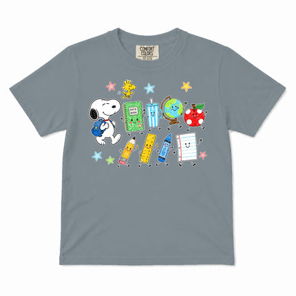 Comfort Colors Back To School School Supplies Globe Notebook Kid T-Shirt