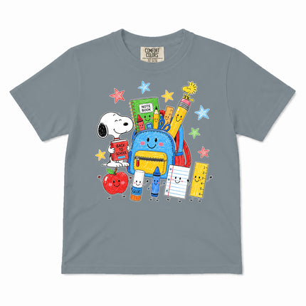 Comfort Colors Back To School Backpack School Supplies Kid T-Shirt
