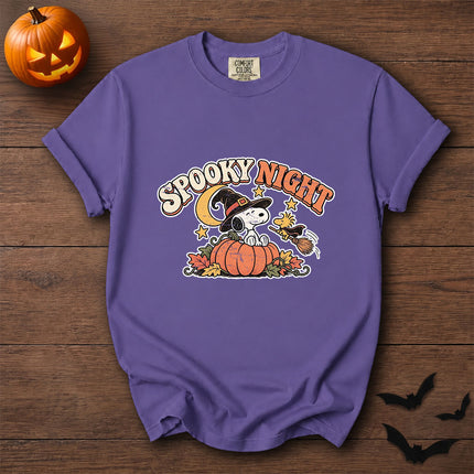 Comfort Colors Spooky Night Halloween Pumpkin Witch T-Shirt
