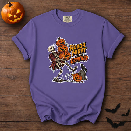 Comfort Colors Halloween Skeleton Pumpkin Graphic T-Shirt