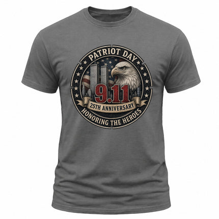 9/11 Patriot Day 25th Anniversary Honoring The Heroes Memorial T-Shirt