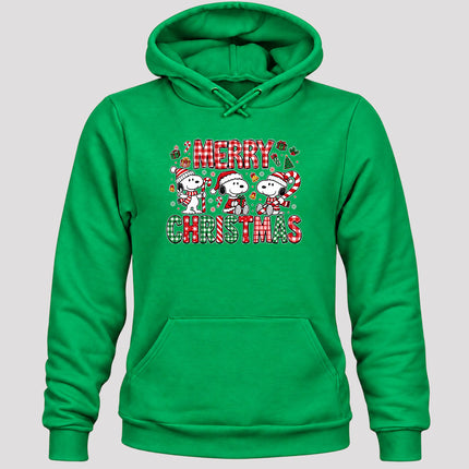 Merry Christmas Plaid Candy Cane Holiday Hoodie
