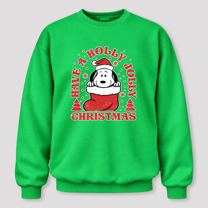 Have A Holly Jolly Christmas Retro Stocking Sweatshirt
