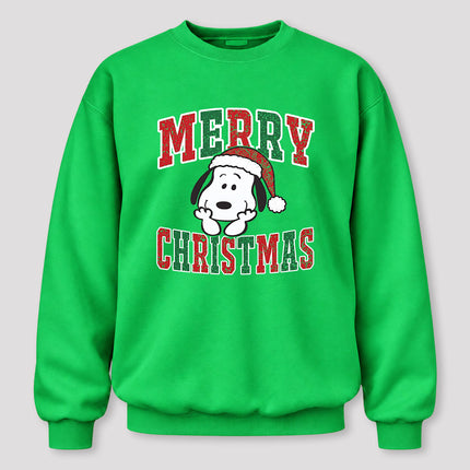 Merry Christmas Vintage Distressed Santa Hat Sweatshirt
