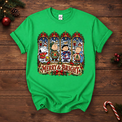 Merry and Bright Christmas Winter Village T-Shirt