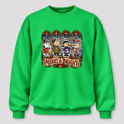 Merry and Bright Christmas Winter Village Sweatshirt