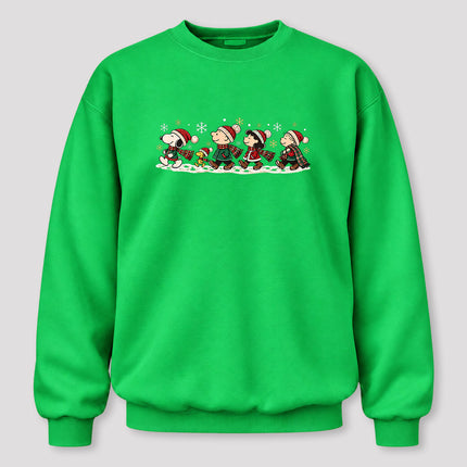 Christmas Winter Walk Snowflakes Plaid Scarves Sweatshirt