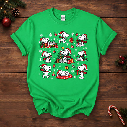 Christmas Santa Hat Gift Pattern T-Shirt
