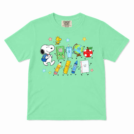 Comfort Colors Back To School School Supplies Globe Notebook Kid T-Shirt