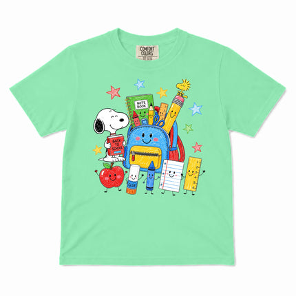 Comfort Colors Back To School Backpack School Supplies Kid T-Shirt